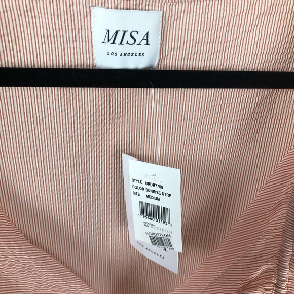 NWT MISA LOS ANGELES Maya Pinstripe Woven Shift Dress M - Picture 6 of 14